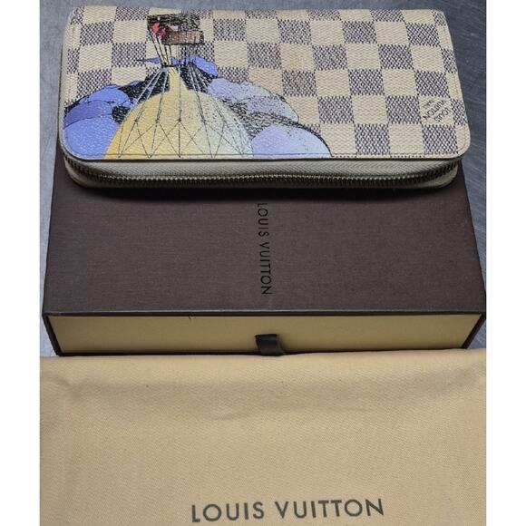 Louis Vuitton Limited Edition Damier Azure Illustre Hot Air Balloon Wallet EUC - Picture 2 of 11
